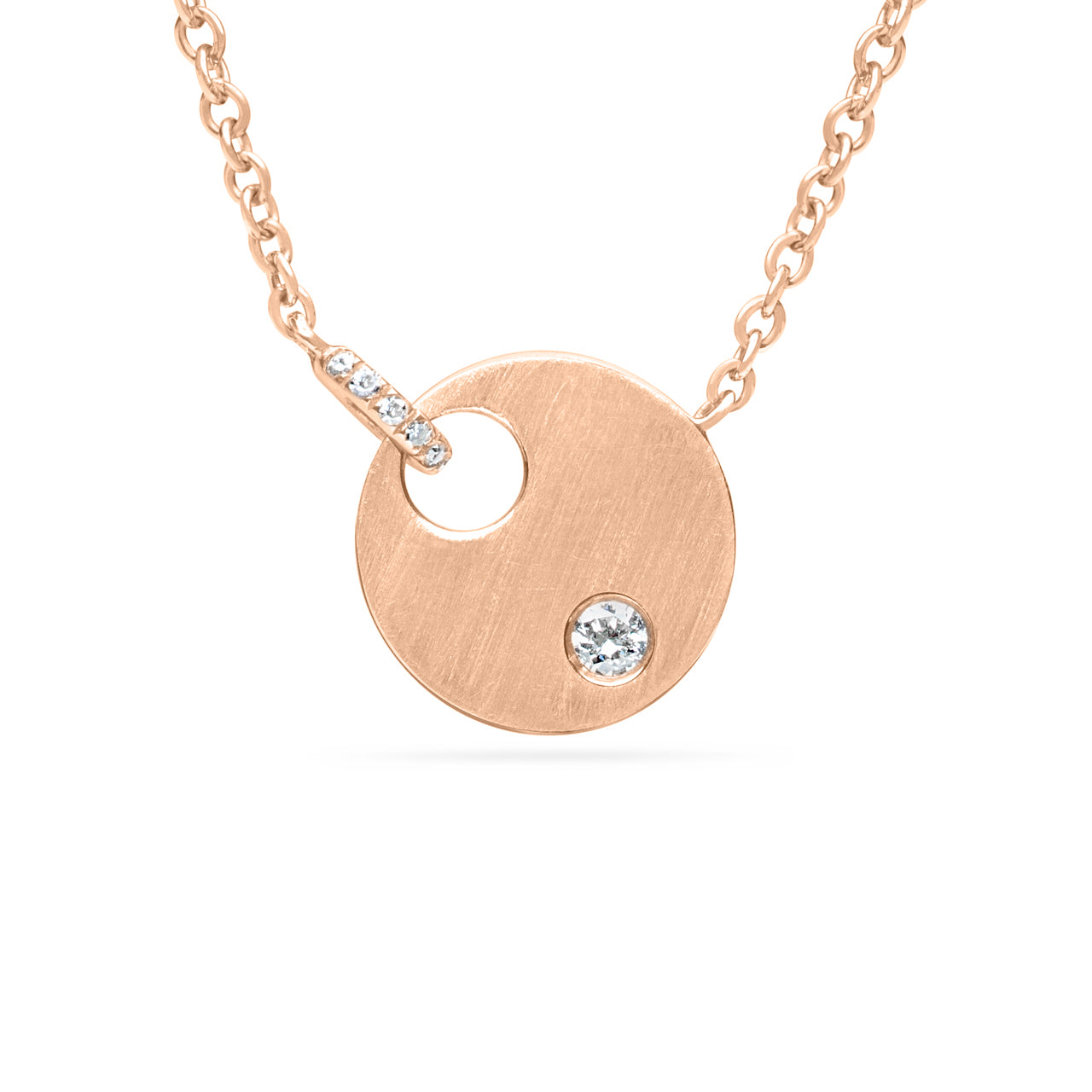 Diamond Disc Hook Necklace