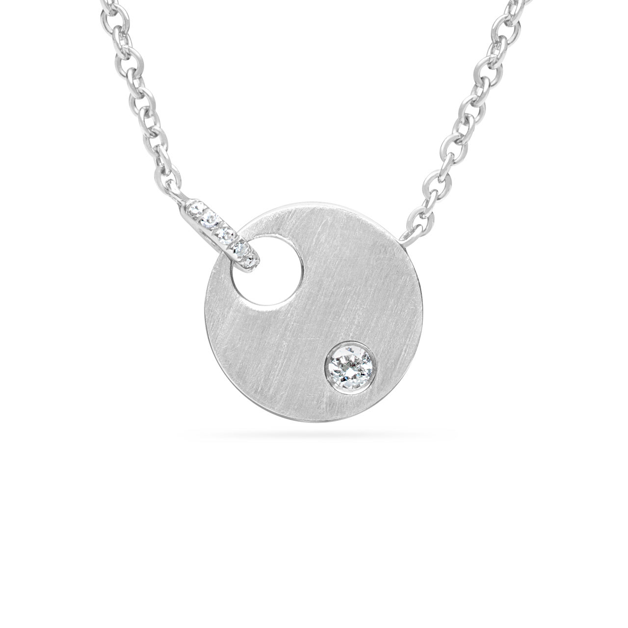 Diamond Disc Hook Necklace