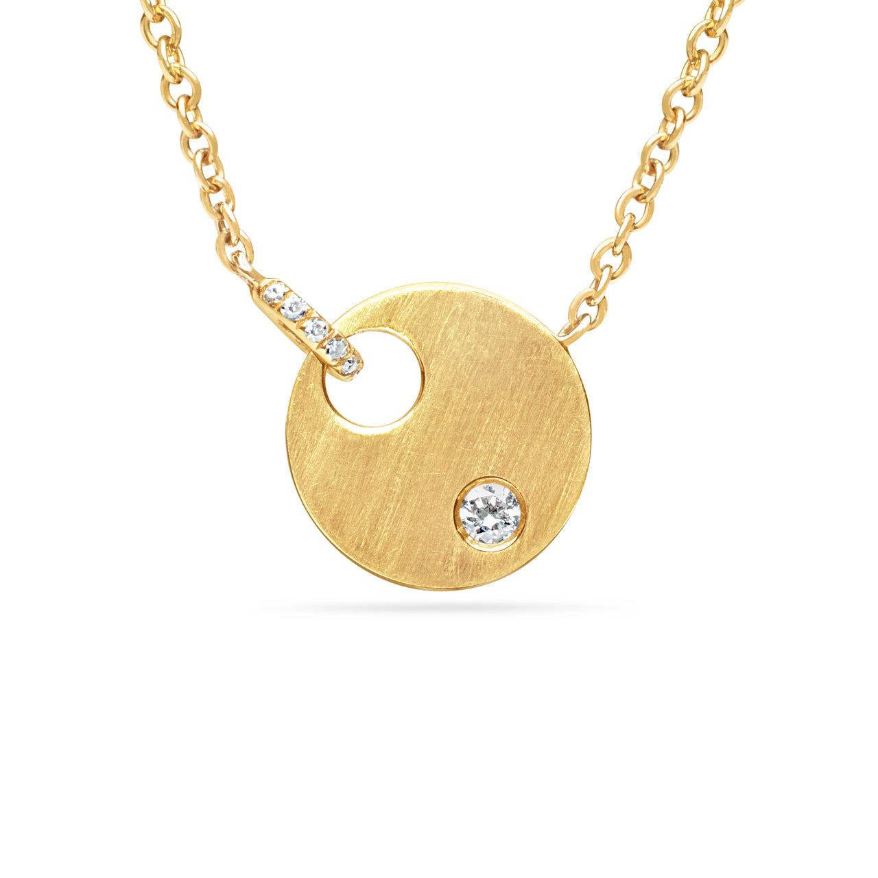 Diamond Disc Hook Necklace