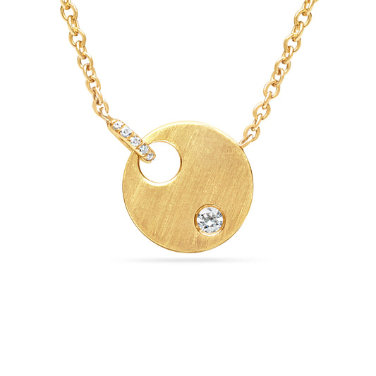 Diamond Disc Hook Necklace