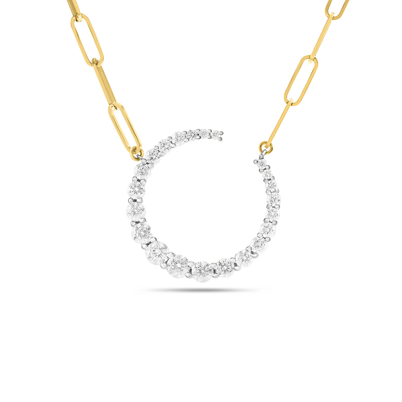Diamond Crescent Moon Necklace