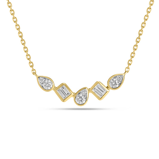 Diamond Pivoting Bezel Necklace