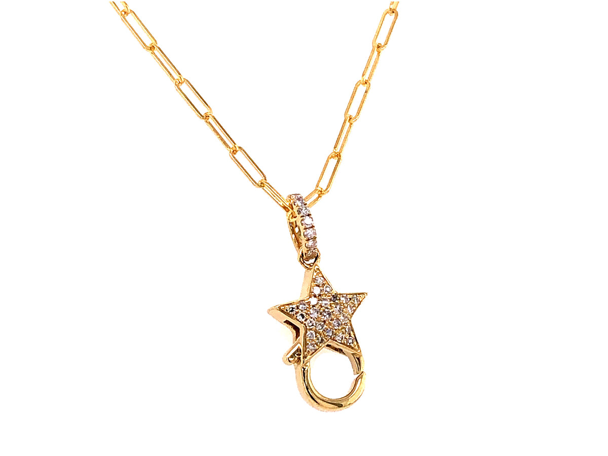 DIAMOND STAR LOBSTER CLASP PENDANT
