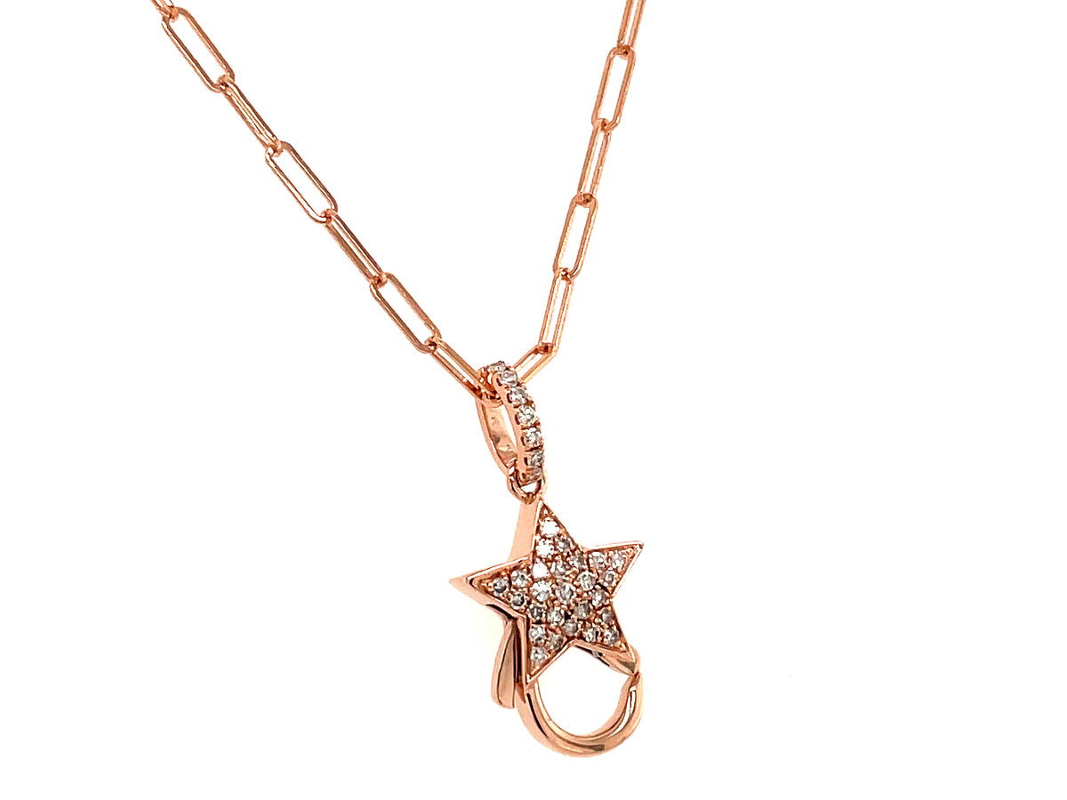 DIAMOND STAR LOBSTER CLASP PENDANT