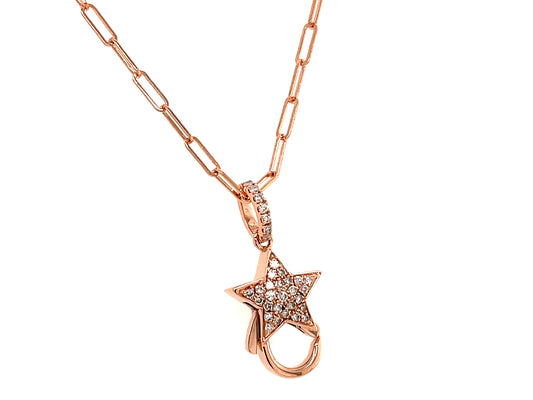 DIAMOND STAR LOBSTER CLASP PENDANT
