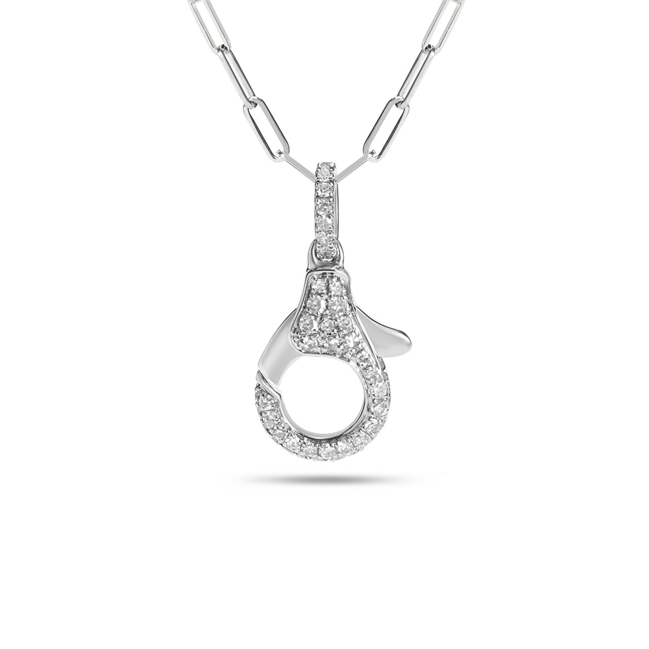 Diamond Lobster Clasp Necklace