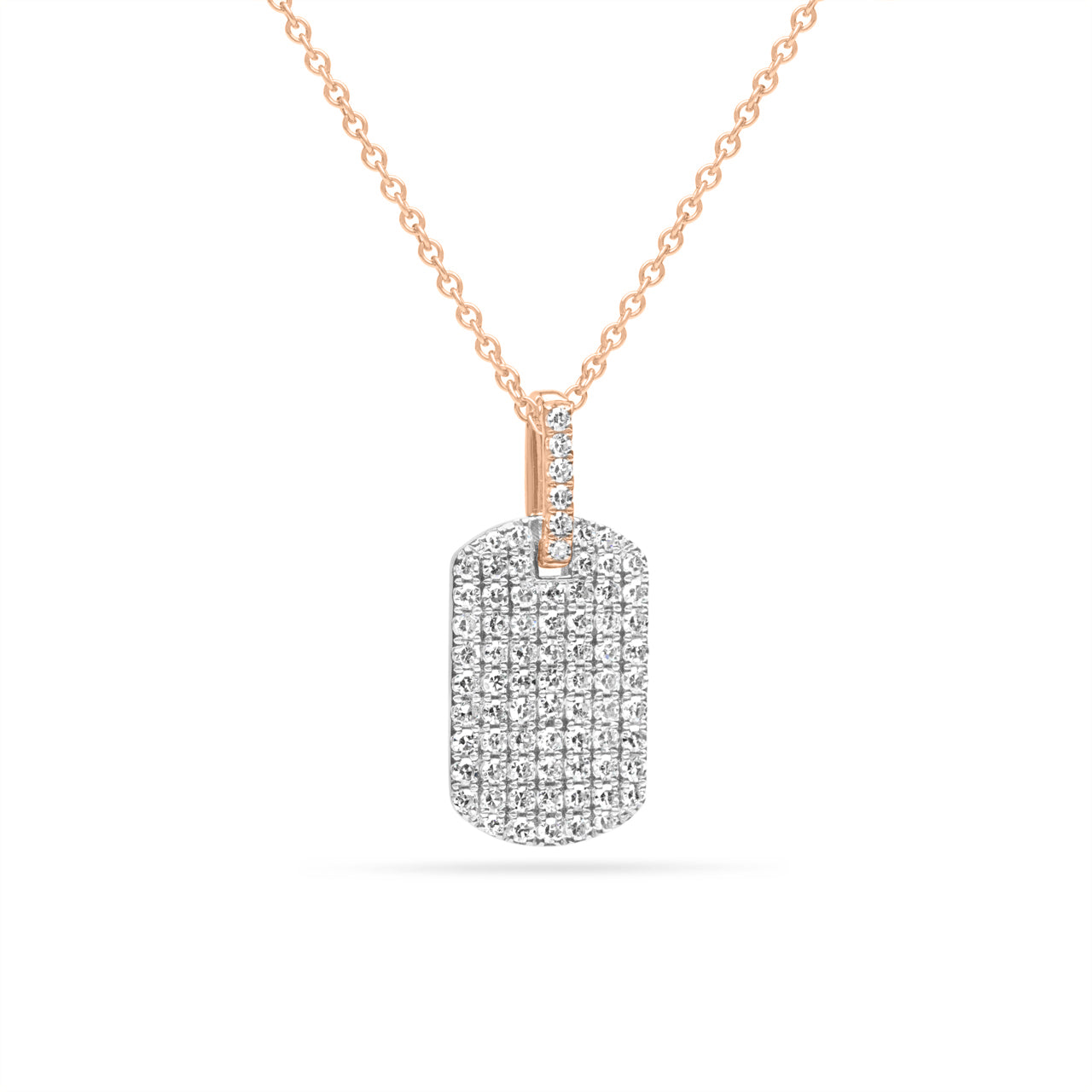 Diamond Dog Tag Necklace