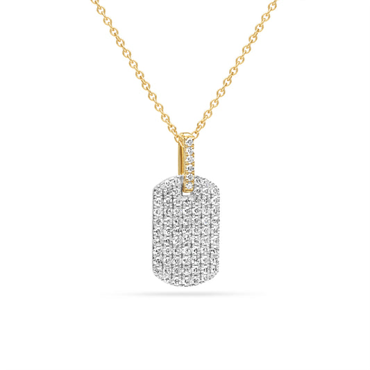 Diamond Dog Tag Necklace