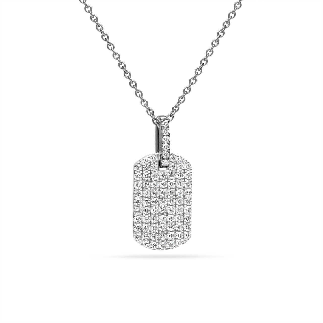 Diamond Dog Tag Necklace