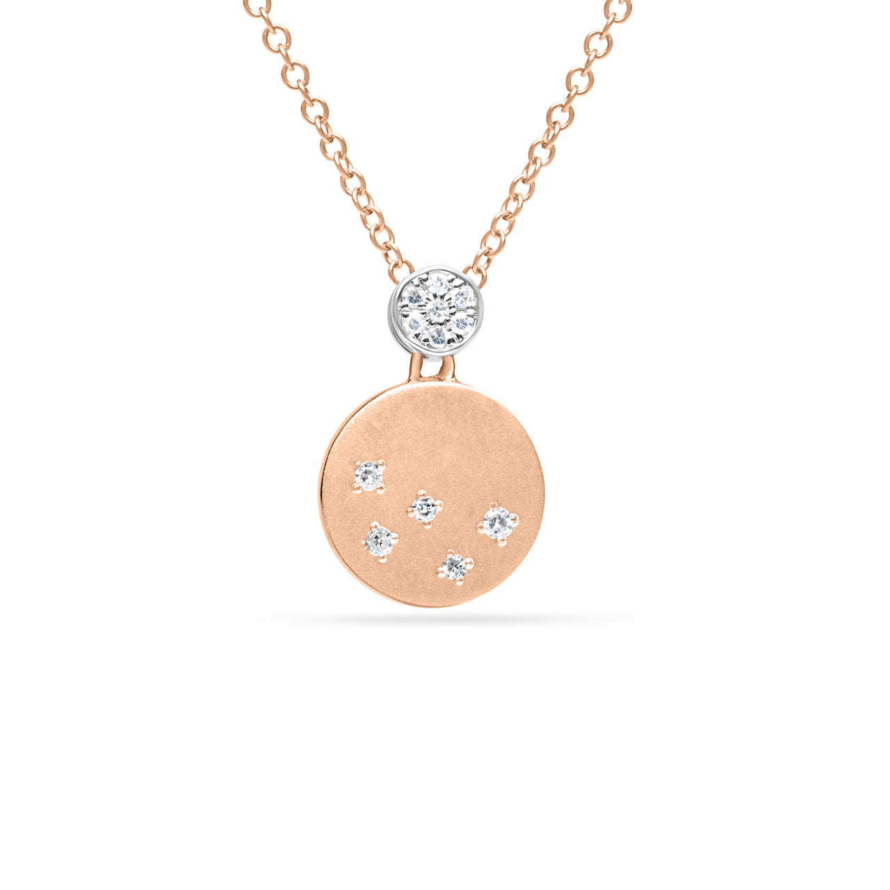 Diamond Double Disc Necklace