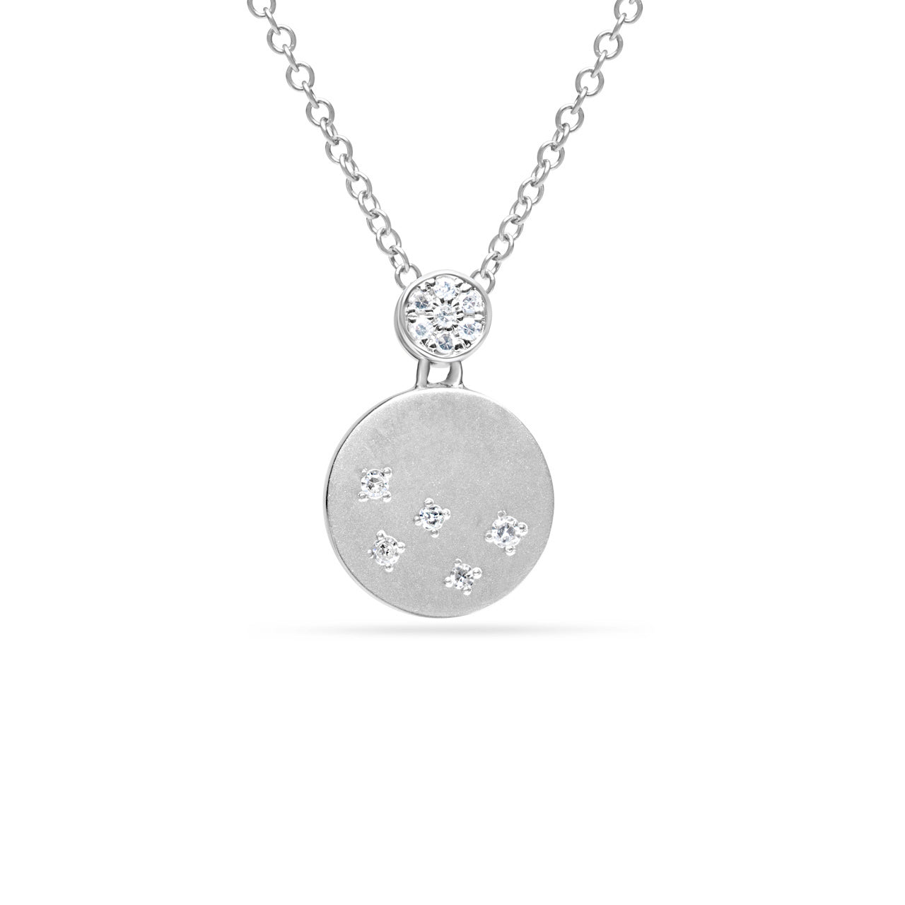 Diamond Double Disc Necklace