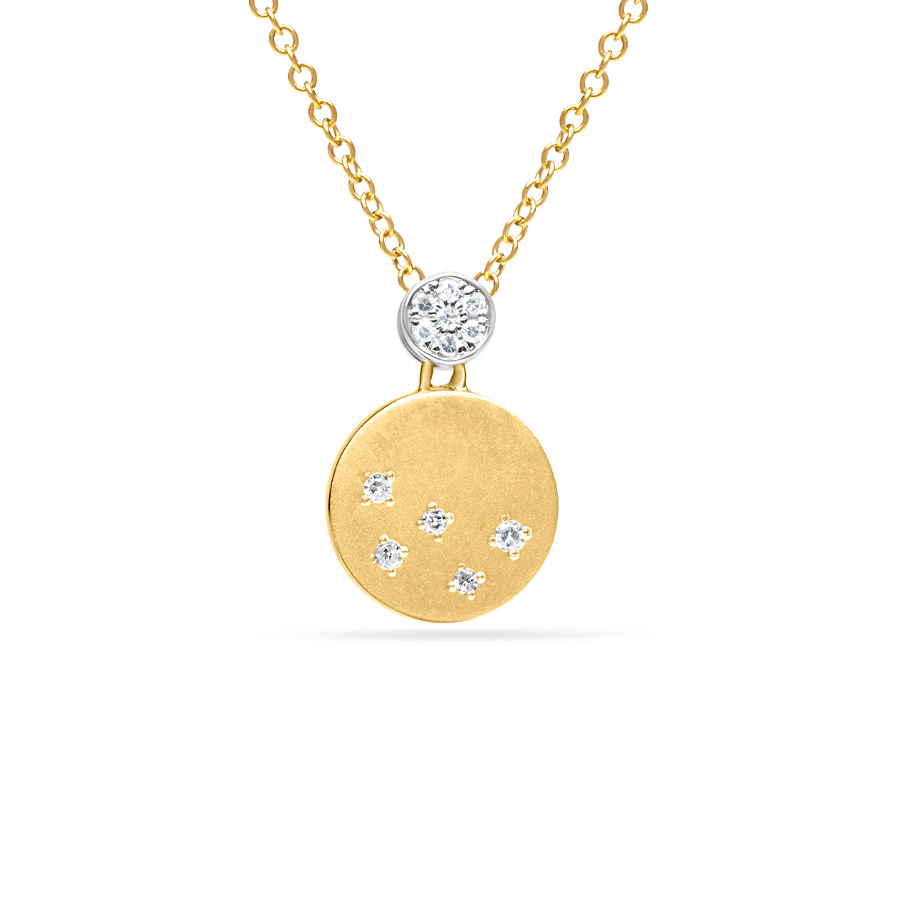 Diamond Double Disc Necklace