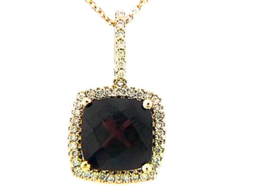 CHB GARNET & DIAMOND PENDANT