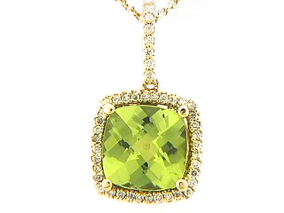 PERIDOT & DIAMOND PENDANT