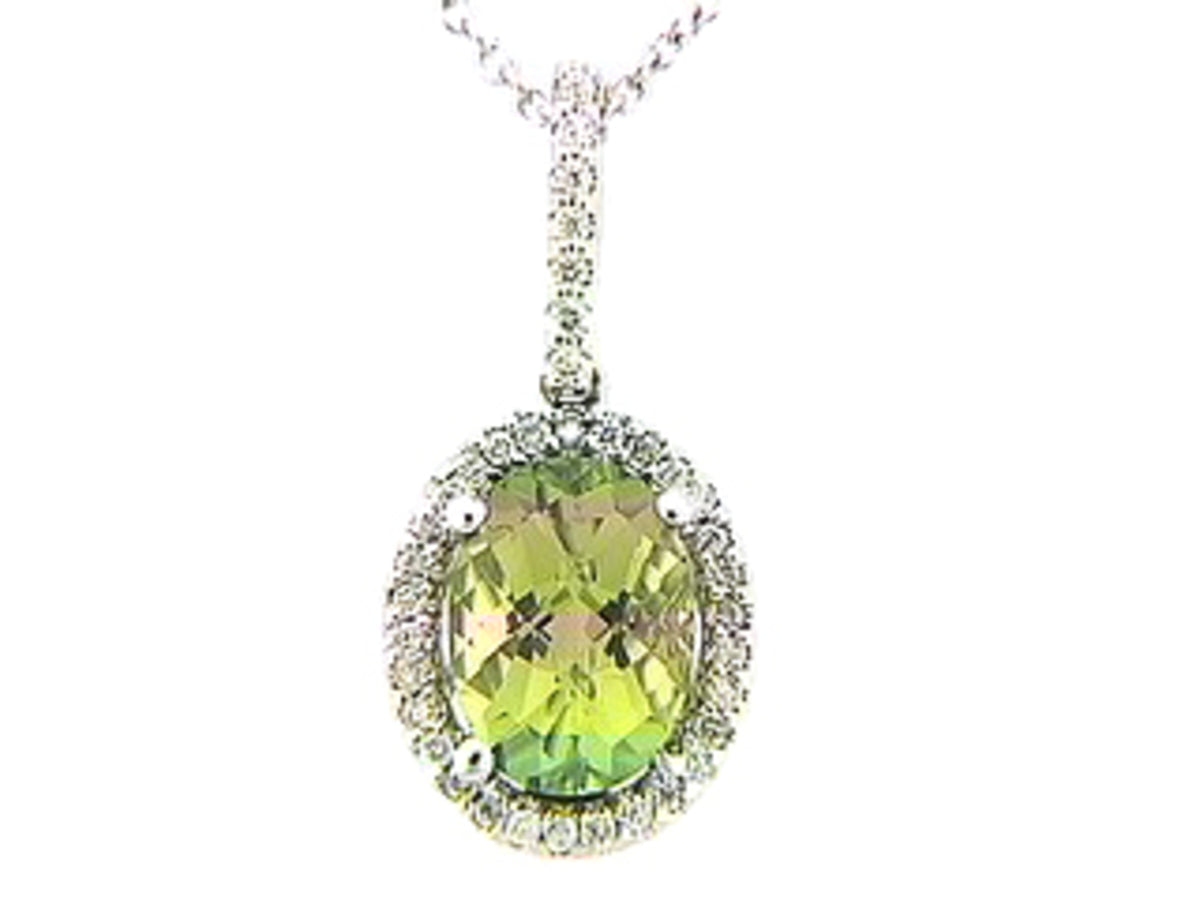 PERIDOT & DIAMOND PENDANT