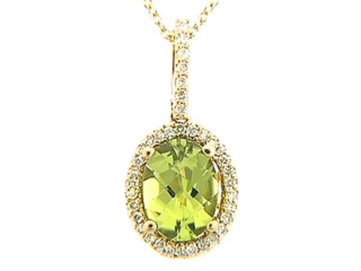 PERIDOT & DIAMOND PENDANT