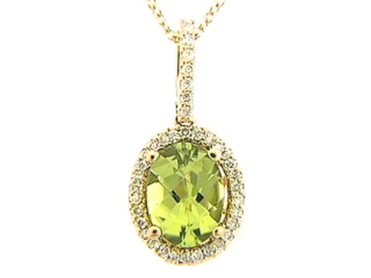 PERIDOT & DIAMOND PENDANT