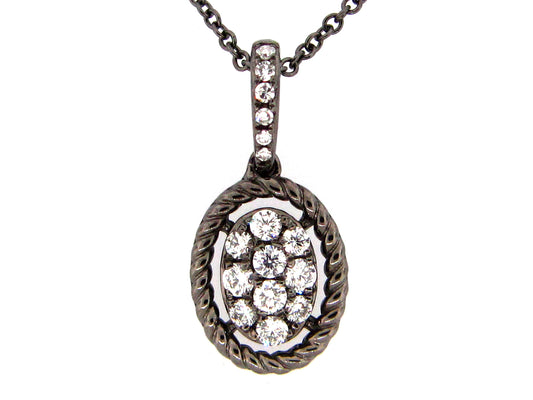 DIAMOND PENDANT, 14 BLACK FINISH (N)