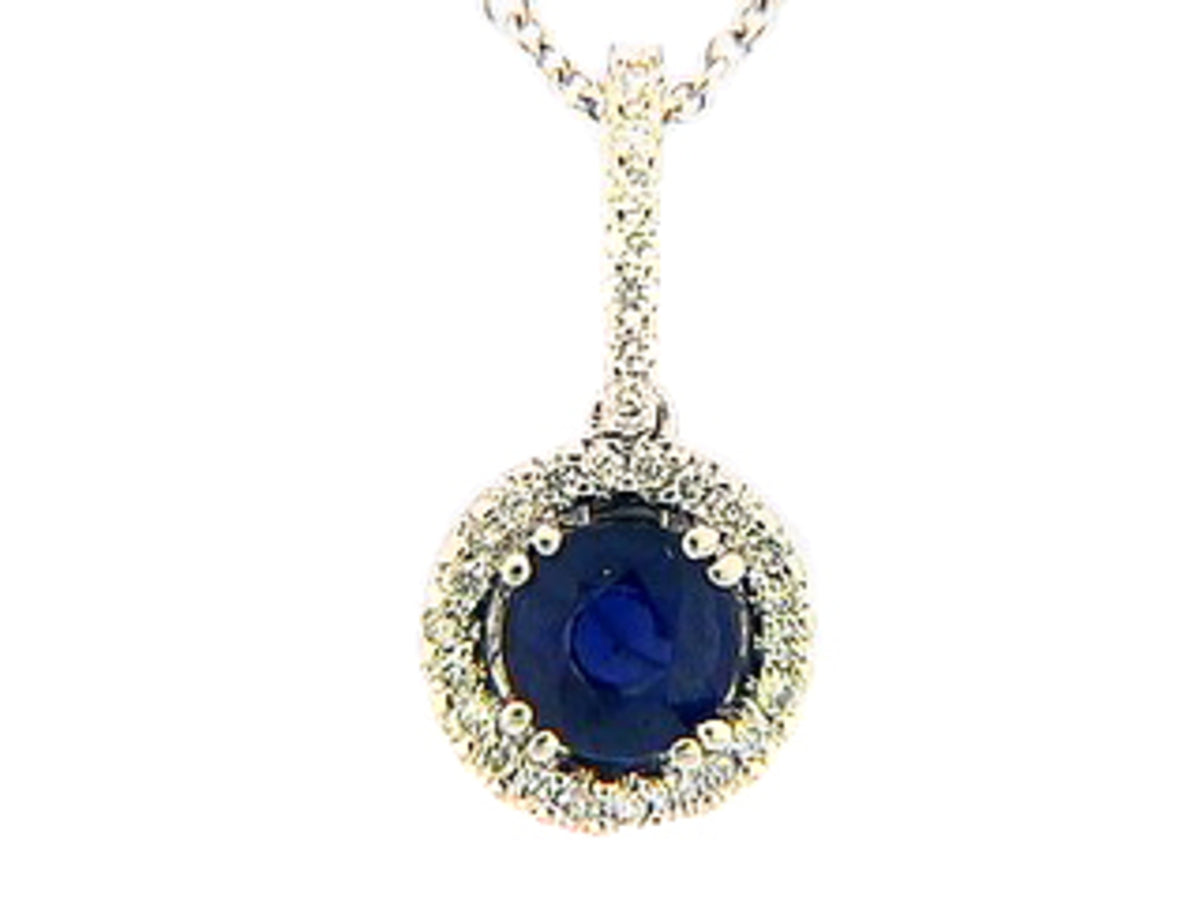 SAPPHIRE & DIAMOND PENDANT