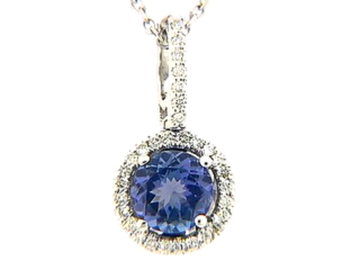 TANZANITE & DIAMOND PENDANT