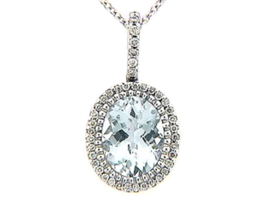 CHB AQUA & DIAMOND PENDANT