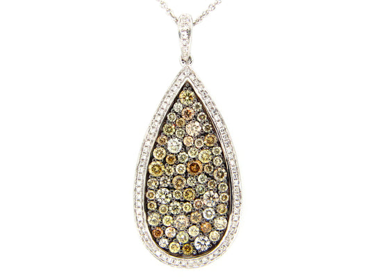 FANCY COLOR DIAMOND PENDANT, 14KW (N)