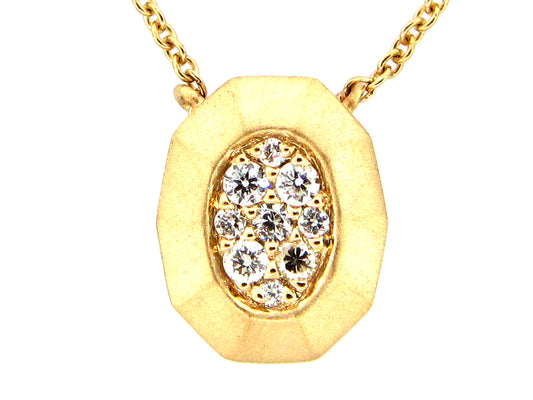 DIAMOND PENDANT NECKLACE, 18",17", 16" 14KY, (N)