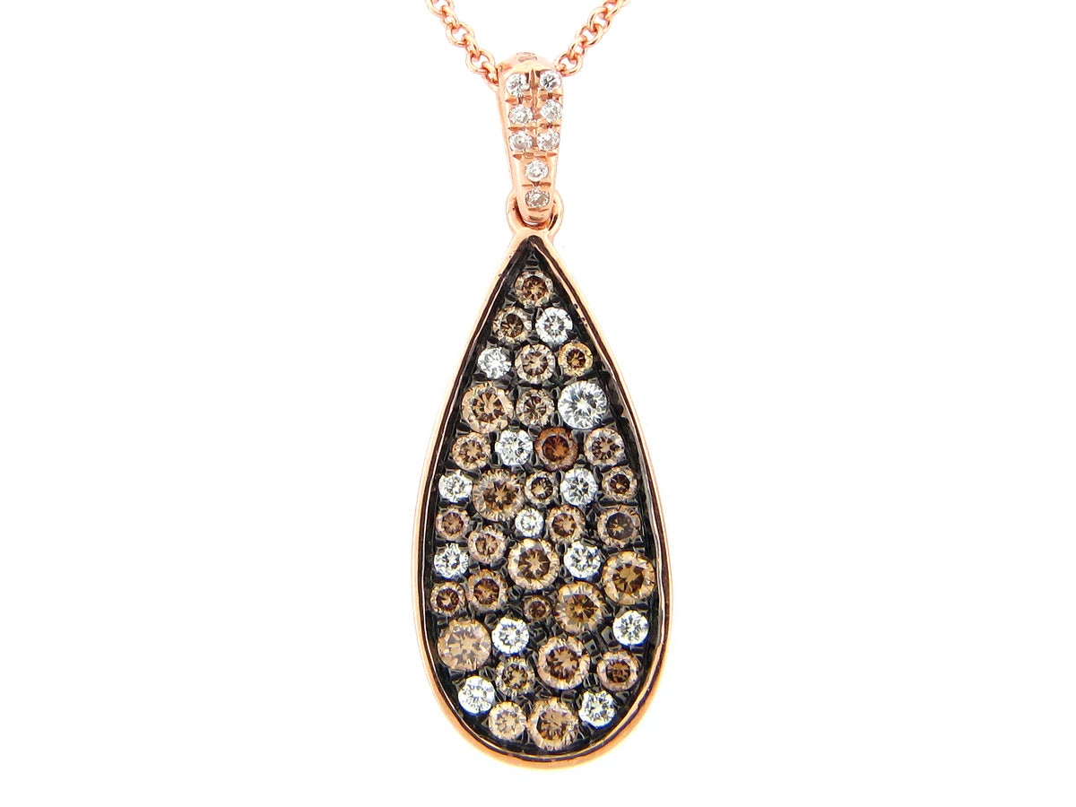BROWN & WHITE DIAMOND PENDANT