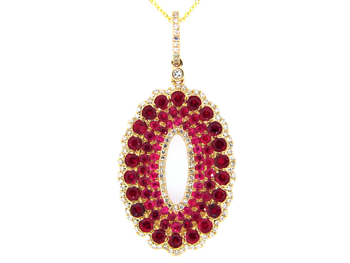 Ruby Diamond Pendant