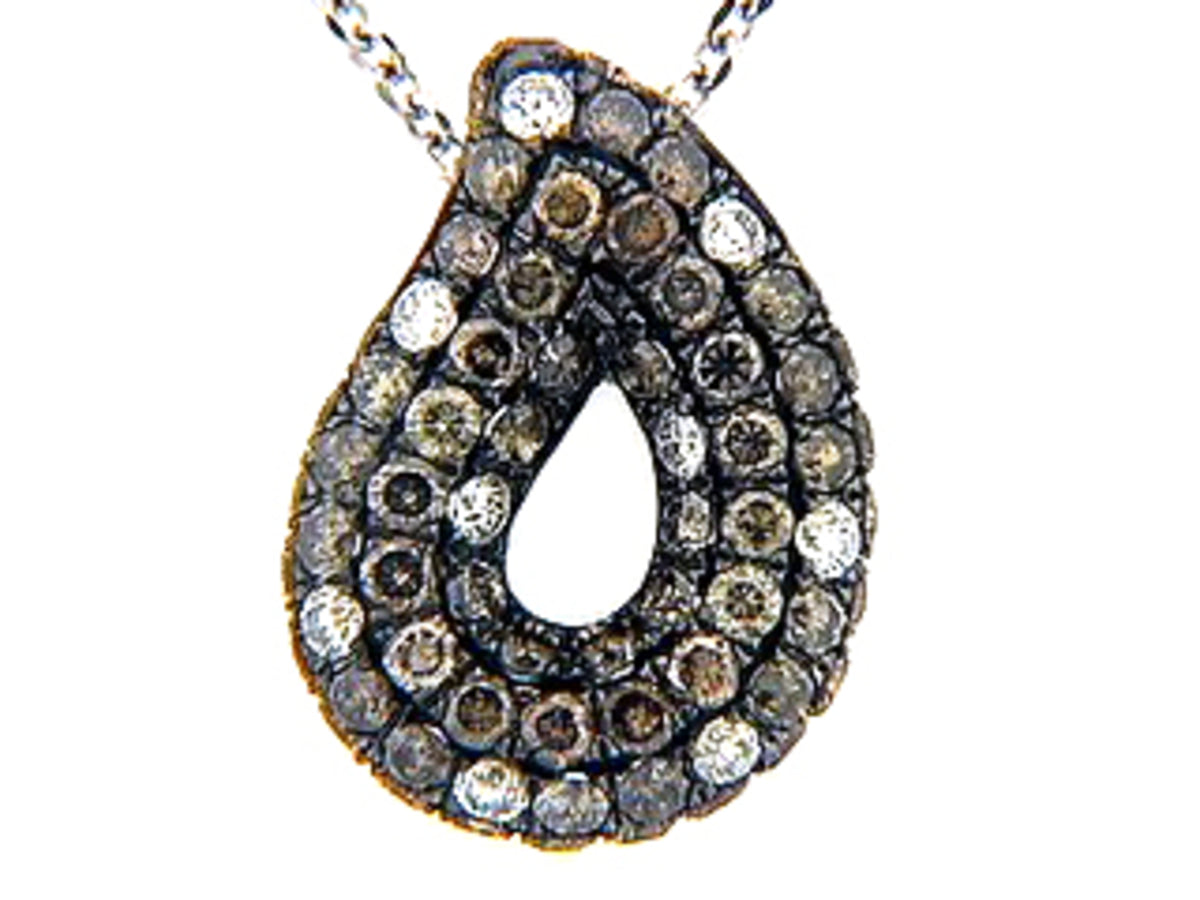 BROWN & WHITE DIAMOND PENDANT
