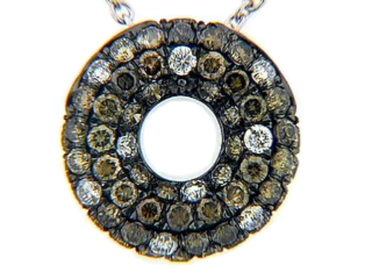 BROWN & WHITE DIAMOND PENDANT
