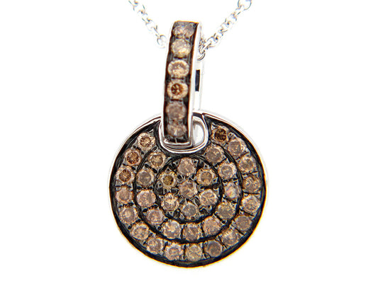 BROWN DIAMOND PENDANT, 14KW (N)