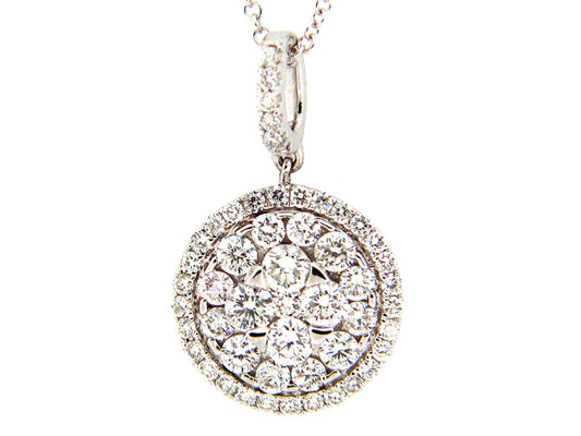 DIAMOND DISC PENDANT, 12.5MM, 14KW (N) SPECIAL