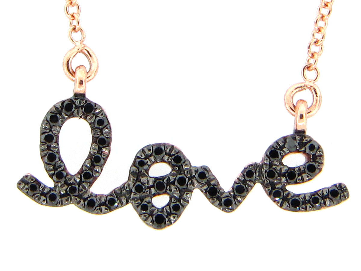 BLACK DIAMOND LOVE PENDANT