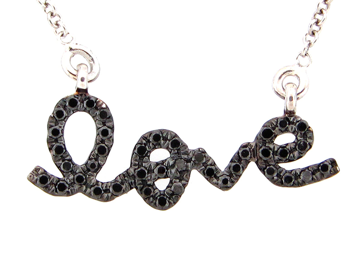 BLACK DIAMOND LOVE PENDANT