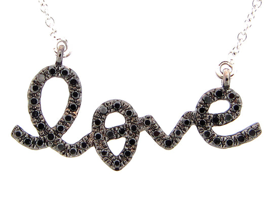 BLACK DIAMOND PENDANT, 14KW (R/H)