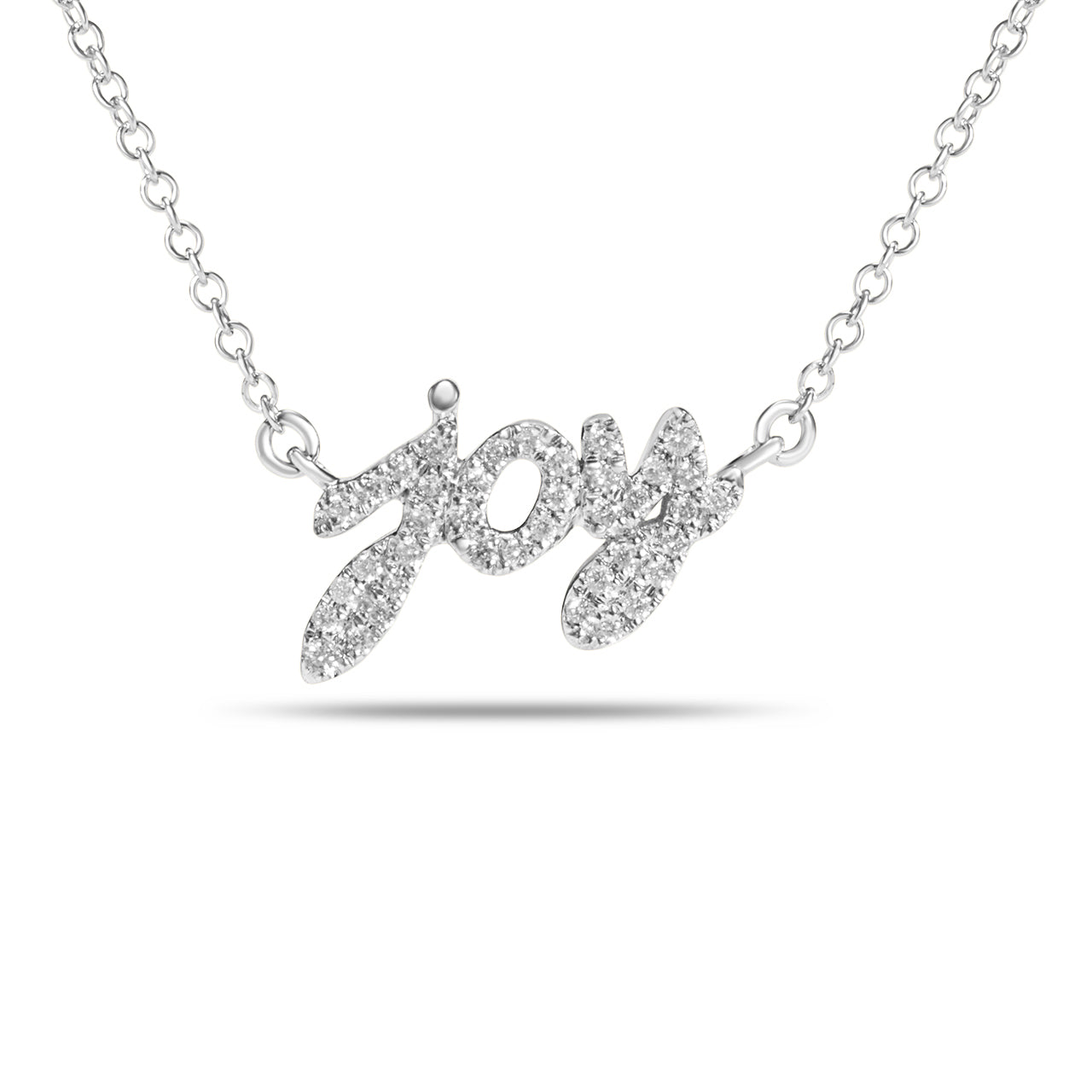 Diamond Joy Script Necklace