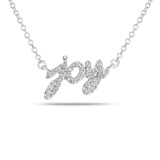 Diamond Joy Script Necklace