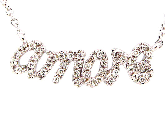 DIAMOND AMORE PENDANT, 14KW (N)