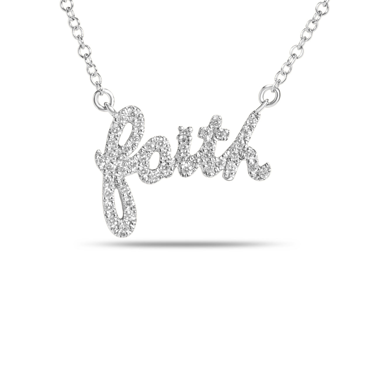 Diamond Faith Script Necklace