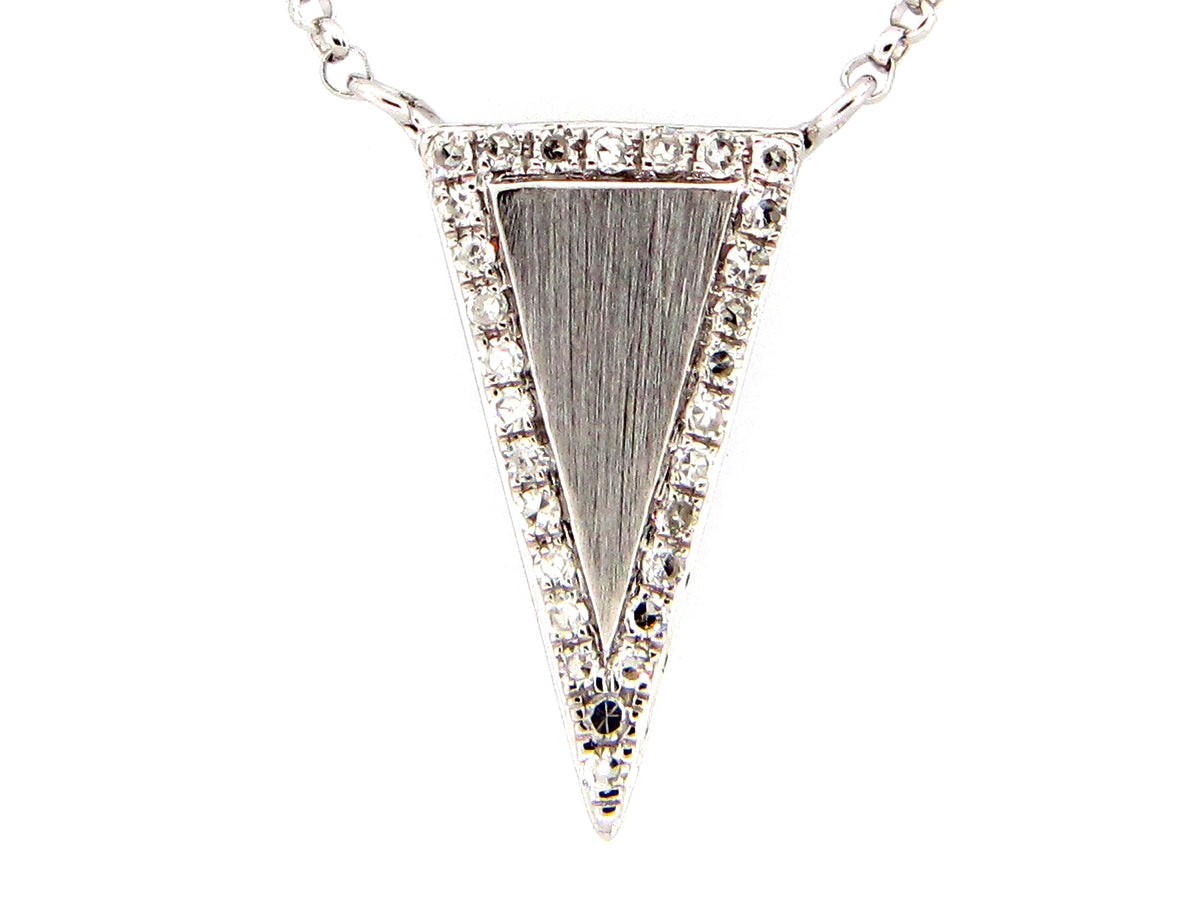 DIAMOND TRIANGLE PENDANT NECKLACE