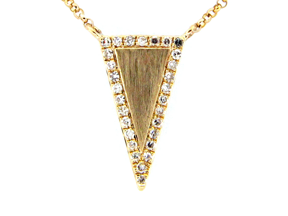 DIAMOND TRIANGLE PENDANT NECKLACE
