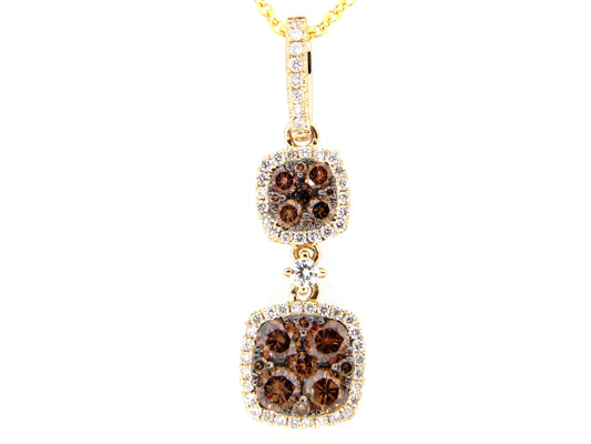 BROWN & WHITE DIAMOND PENDANT