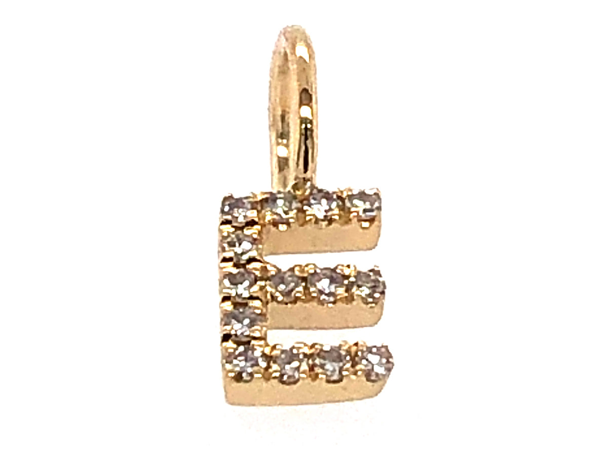 DIAMOND LETTER E PENDANT