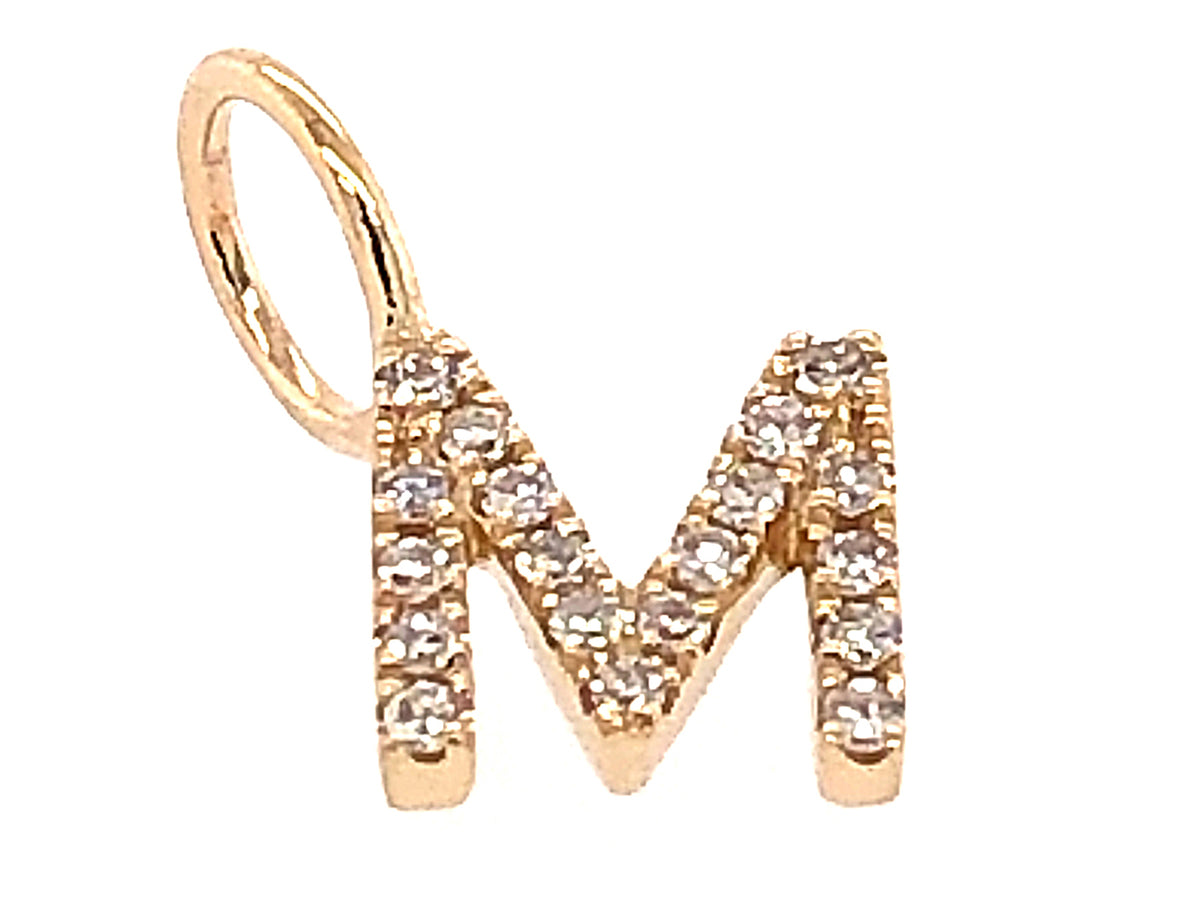 DIAMOND LETTER M PENDANT