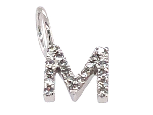 DIAMOND LETTER M PENDANT