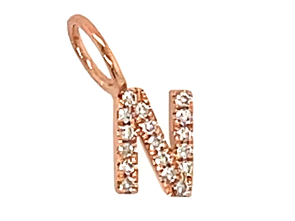 DIAMOND LETTER N  PENDANT