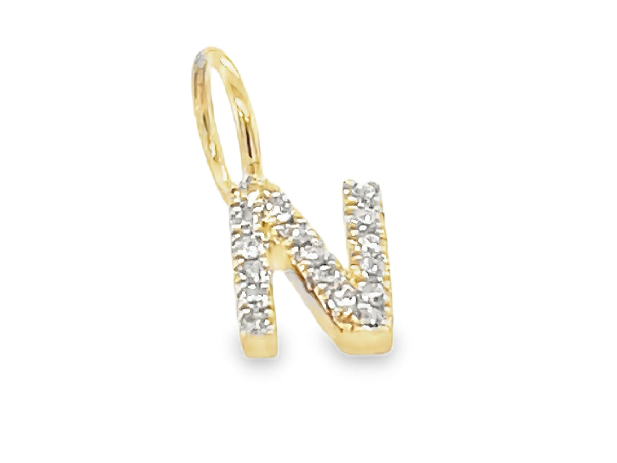DIAMOND LETTER N  PENDANT