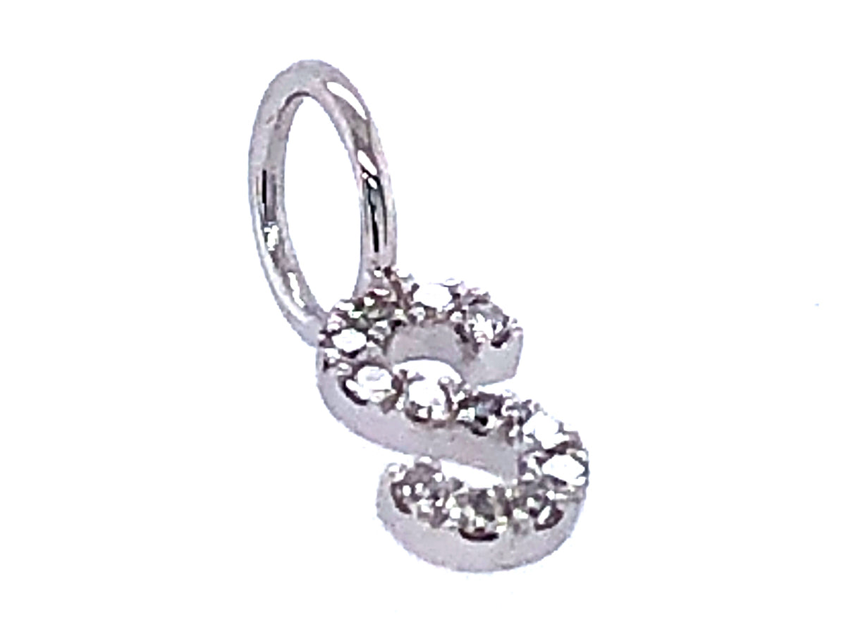 DIAMOND LETTER S PENDANT