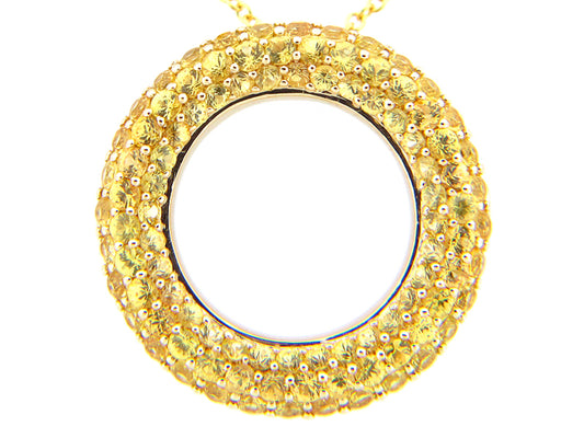 YELLOW  SAPPHIRE PENDANT, 14KY (H)